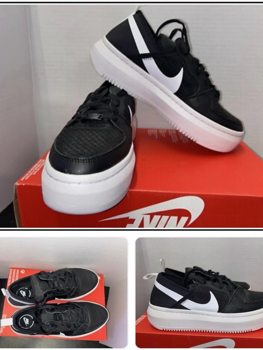 Nike Court Vision Alta TXT Womens CW6536-001 Black White